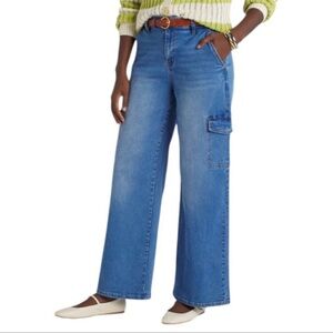 KanCan Londyn High Rise Cargo Wide leg jeans casual everyday size 28 women’s